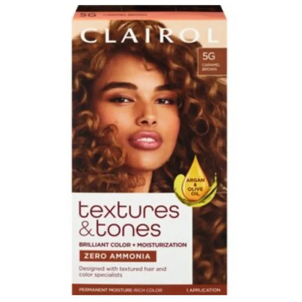 Clairol Textures Tones Permanent Hair Dye 5G Caramel Brown 6G Honey Blonde FC3